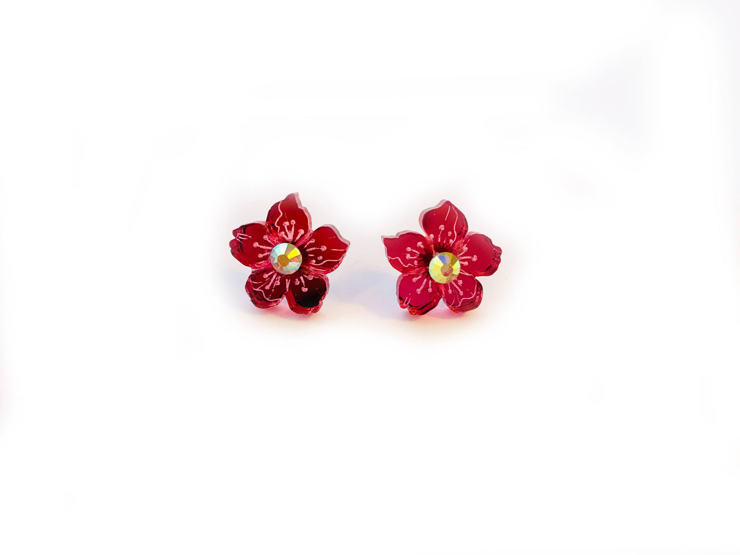 Rosie Rose Parker - Summer flower studs ladies flower studs summer jewellery uk