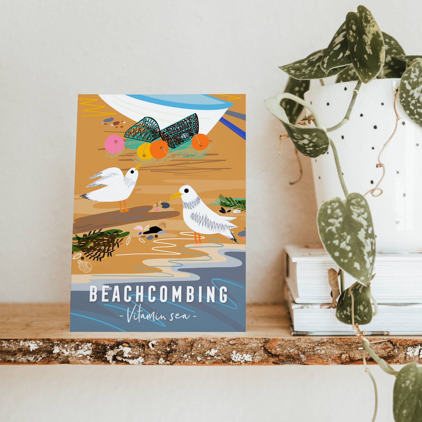 Onneke - Beachcombing Coastal greeting card seaside card Vitamin Sea