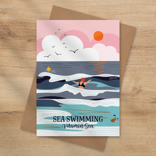 Onneke - Sea Swimming Greeting Card