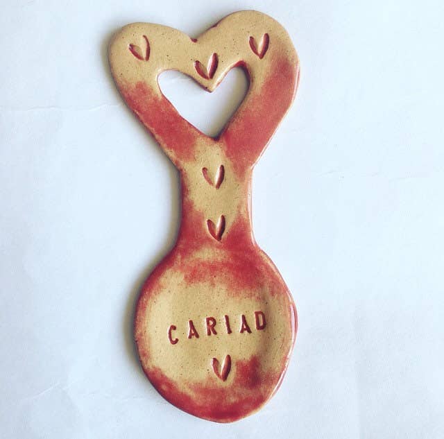 Small Ceramic Love Spoon: Welsh Cariad Gift, Made in UK