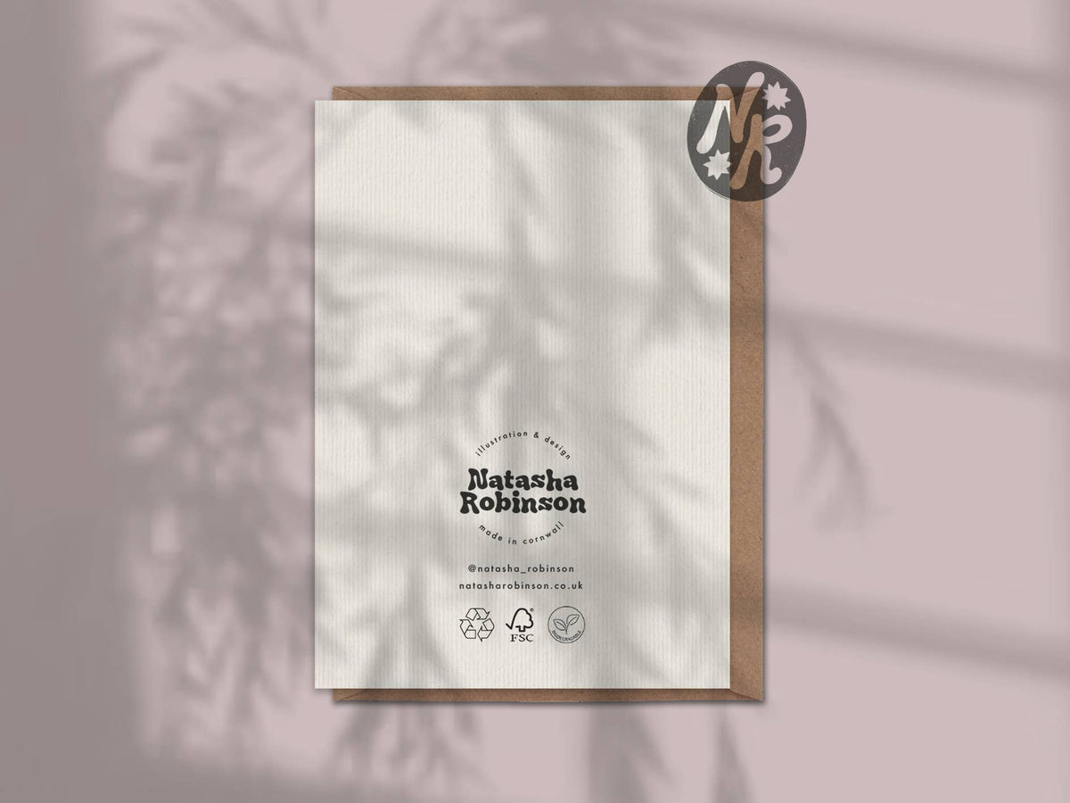 Natasha Robinson - Happy Birthday Beautiful | A6 Floral Folk Greetings Card