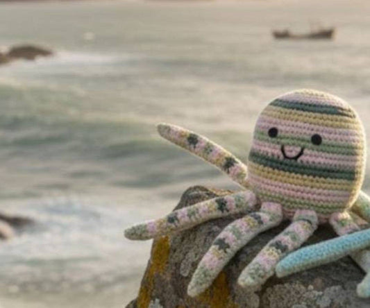 Best Years Ltd - Octopus Baby Rattle Pastel Fair Trade Crochet Organic Cotton