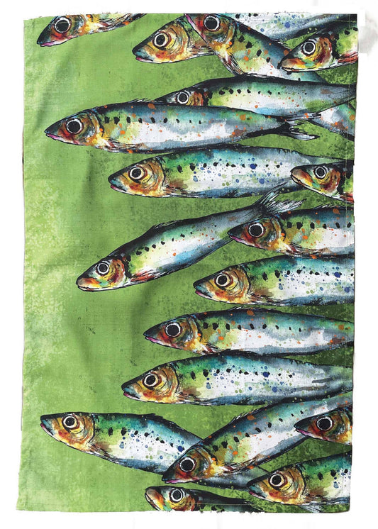 Sardines Tea Towel