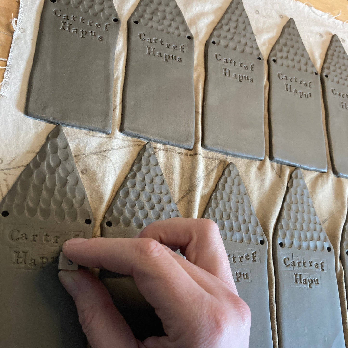 Ceramic House Plaque - Cartref Hapus - Made in Wales