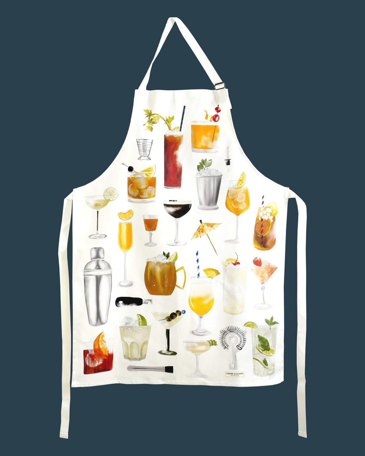 Cocktail Apron - British Made - 100% Cotton Apron