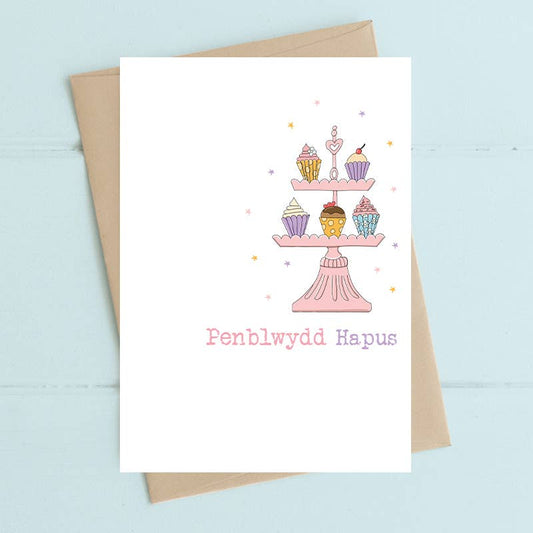 Welsh Card - Penblwydd Hapus (Happy Birthday)