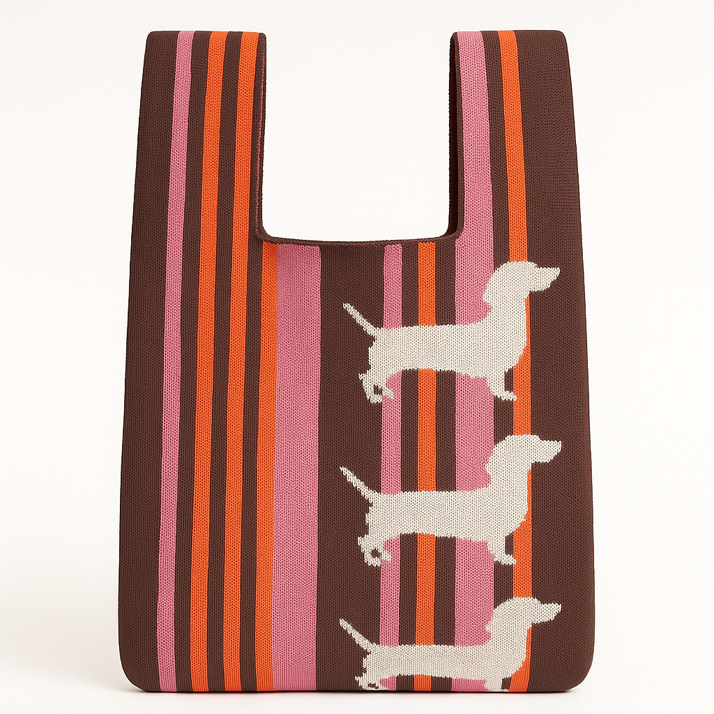 Tokeii Ltd - Sausage & Stripes - Knitted Bag