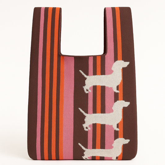 Tokeii Ltd - Sausage & Stripes - Knitted Bag