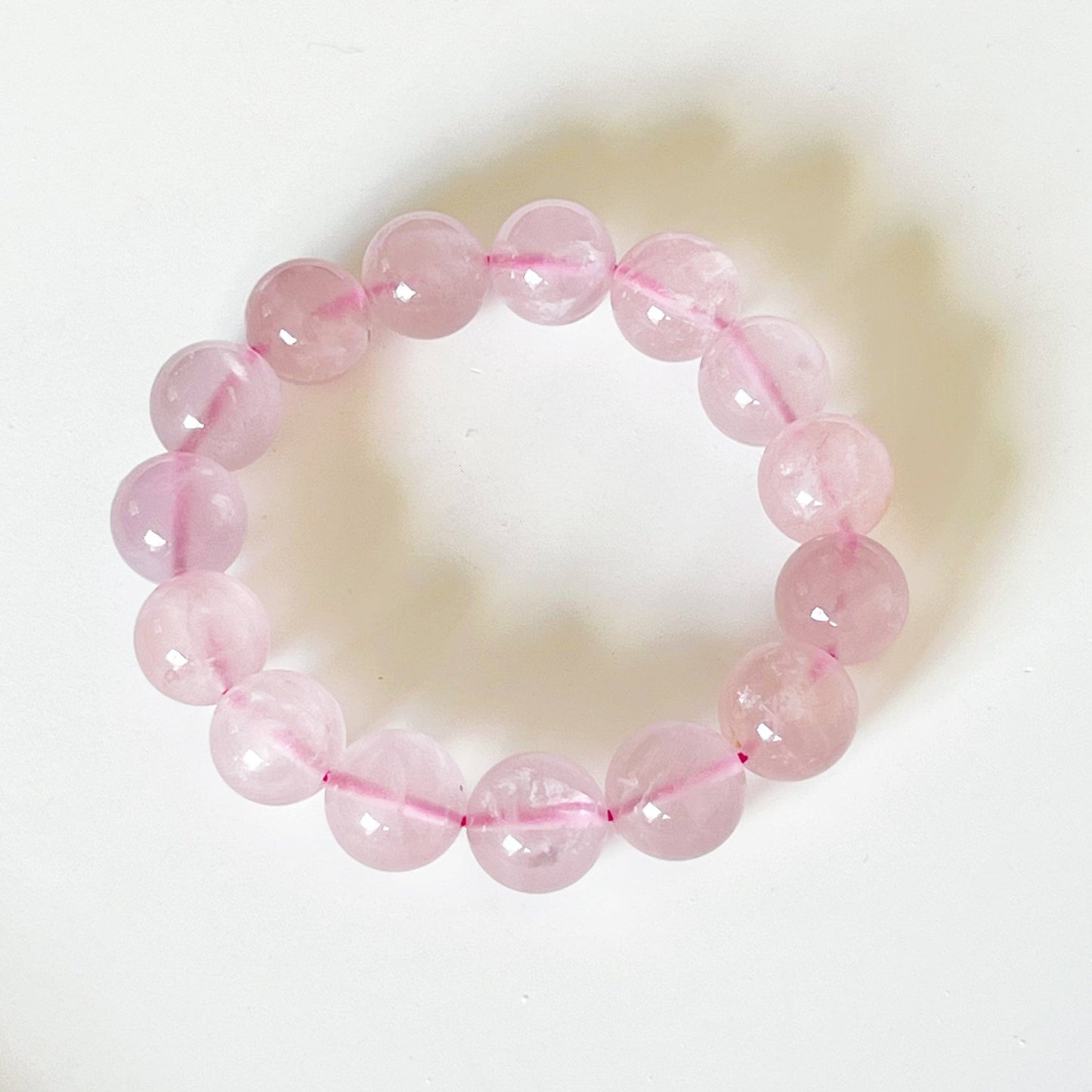 Ninaouity - Heart Chakra Natural Mozambique Rose Quartz Crystal Bracelet