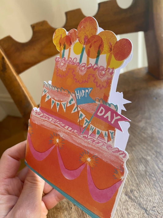 Esther Kent Design - Birthday Cake Mantelpiece Card