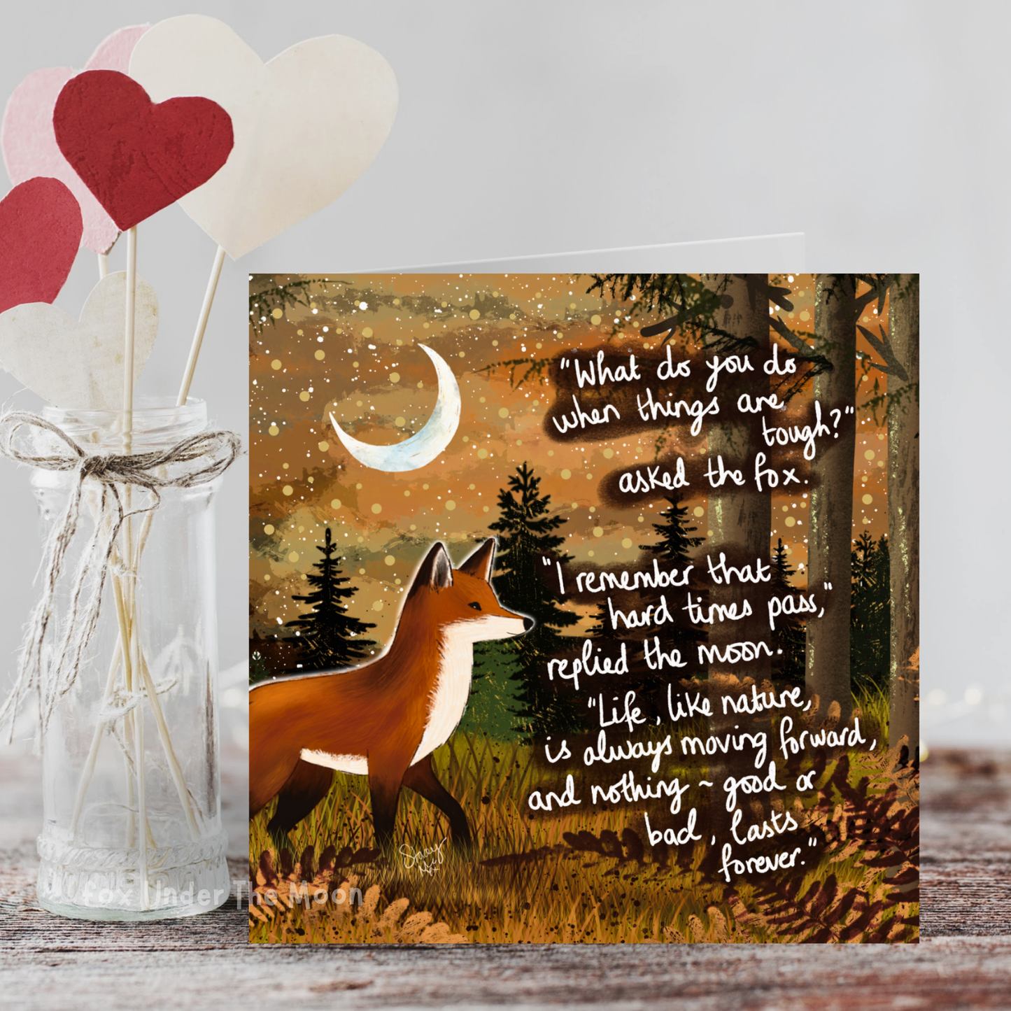 Fox under the Moon - 'Moving Forward' - Greeting Card From Fox Under The Moon