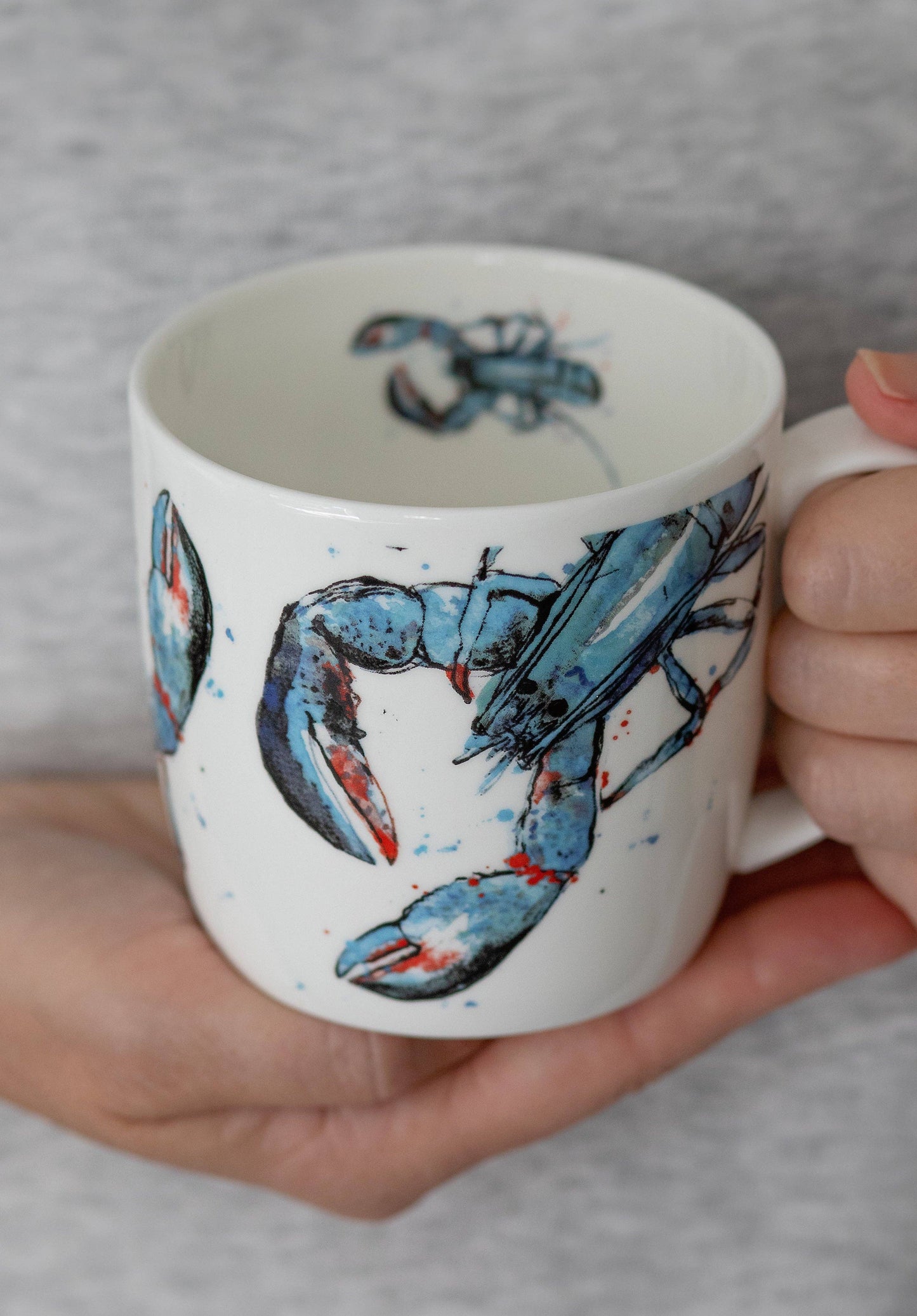 Dollyhotdogs - Blue Lobster Bone China Mug