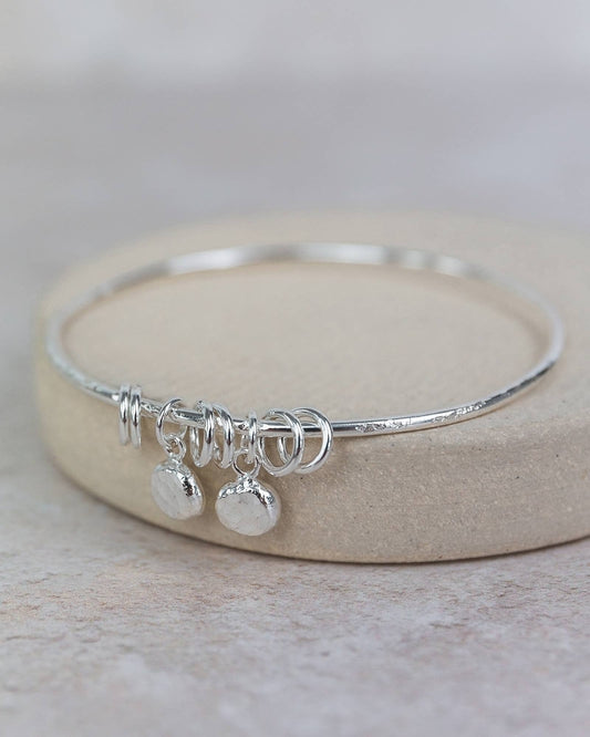 Lucy Kemp Jewellery - Sterling Silver Nugget Bangle