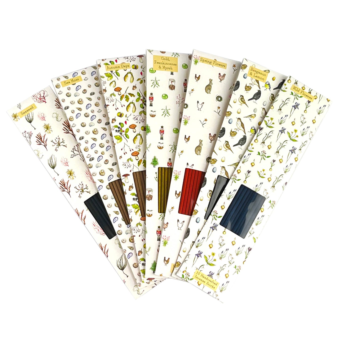 Heaven Scent Incense Ltd - 10 Seaweed Incense Sticks in an Illustrated Pack
