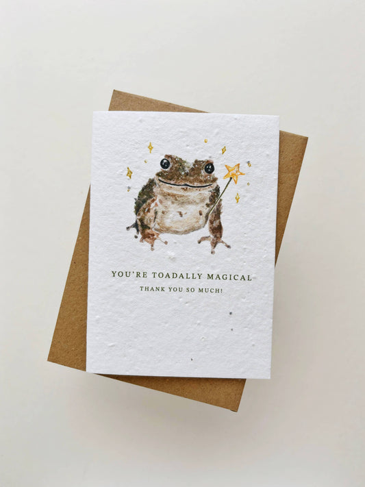 Honey & Incense - Plantable Thank You Toad Card