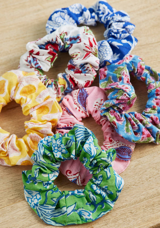 Namaste - Block Print Scrunchie - Mixed Prints