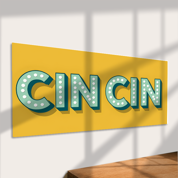 Cin Cin Retro Metal Sign – Italian Cheers Kitchen Wall Decor