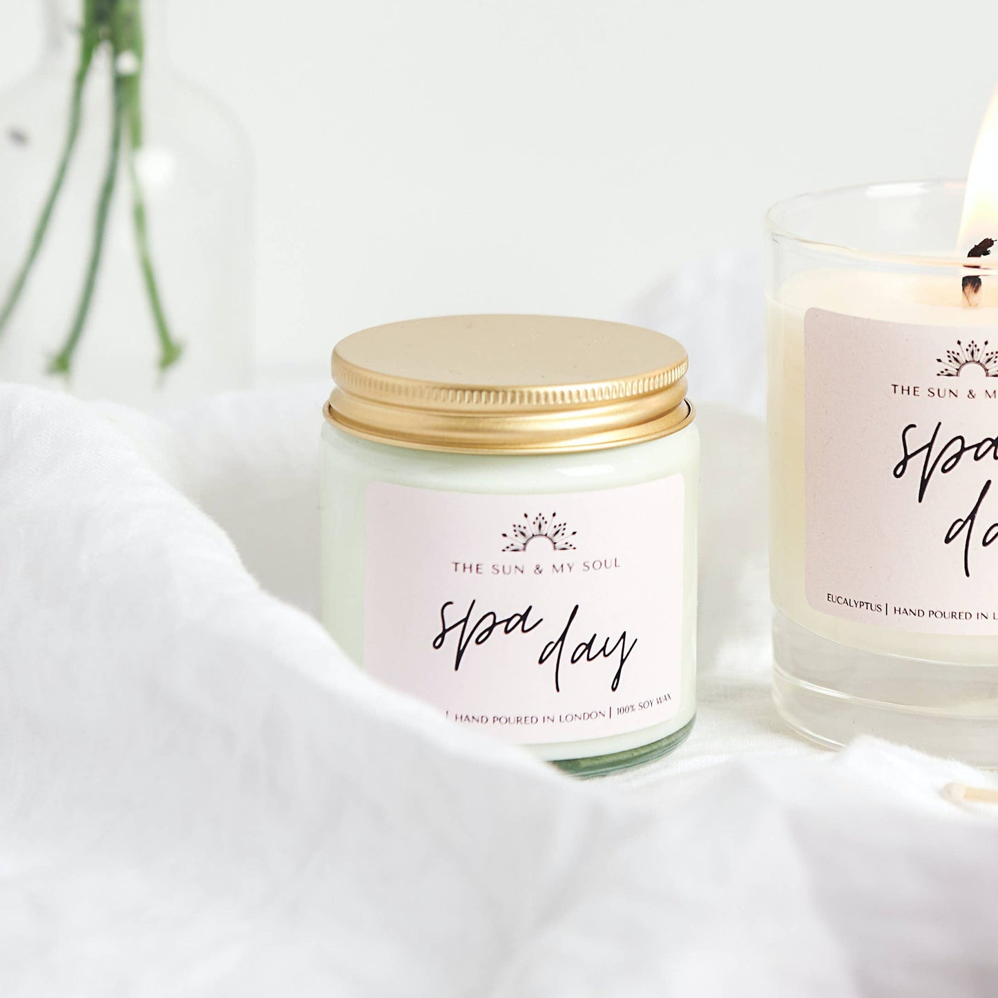 The Sun & My Soul Spa Day Eucalyptus Scented Soy Wax Candle