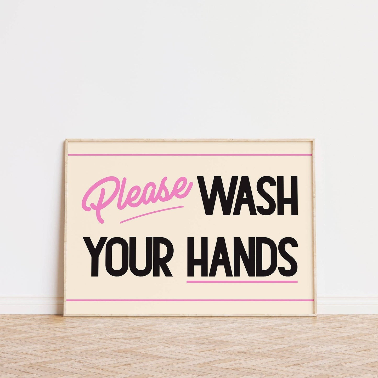 Lune Club - Please Wash Your Hands Retro Print