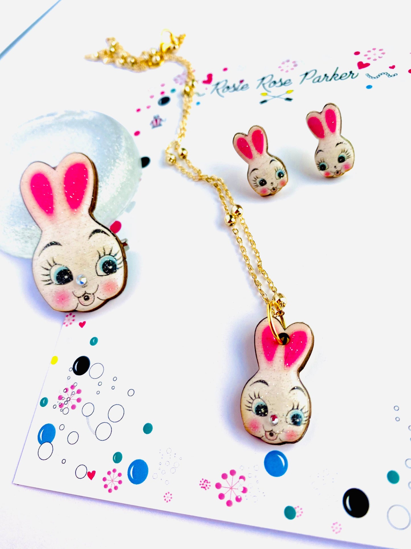 Rosie Rose Parker - Bunny Easter earrings