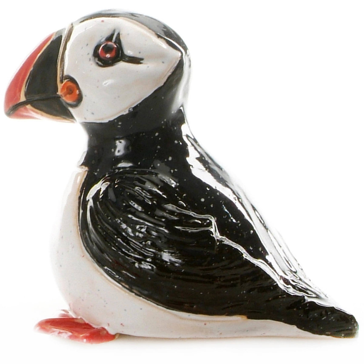 Puffin Sitting Handmade Ceramic Figurine