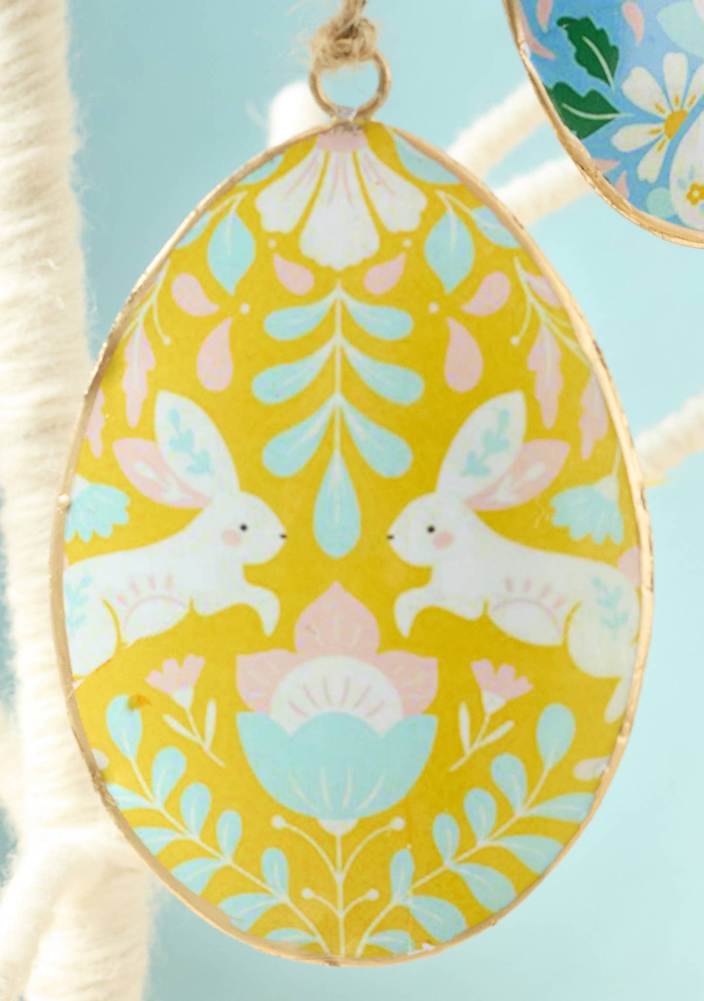 Namaste - Floral Metal Easter Egg Decoration