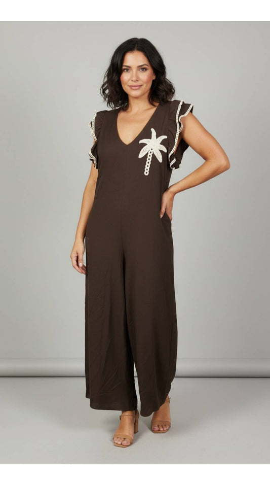 Lace Detailed Kimera Jumpsuit