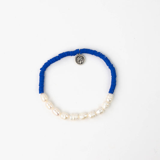 Pineapple Island -  Trawangan Stretch Beaded Bracelet, by Pineapple Island: Blue