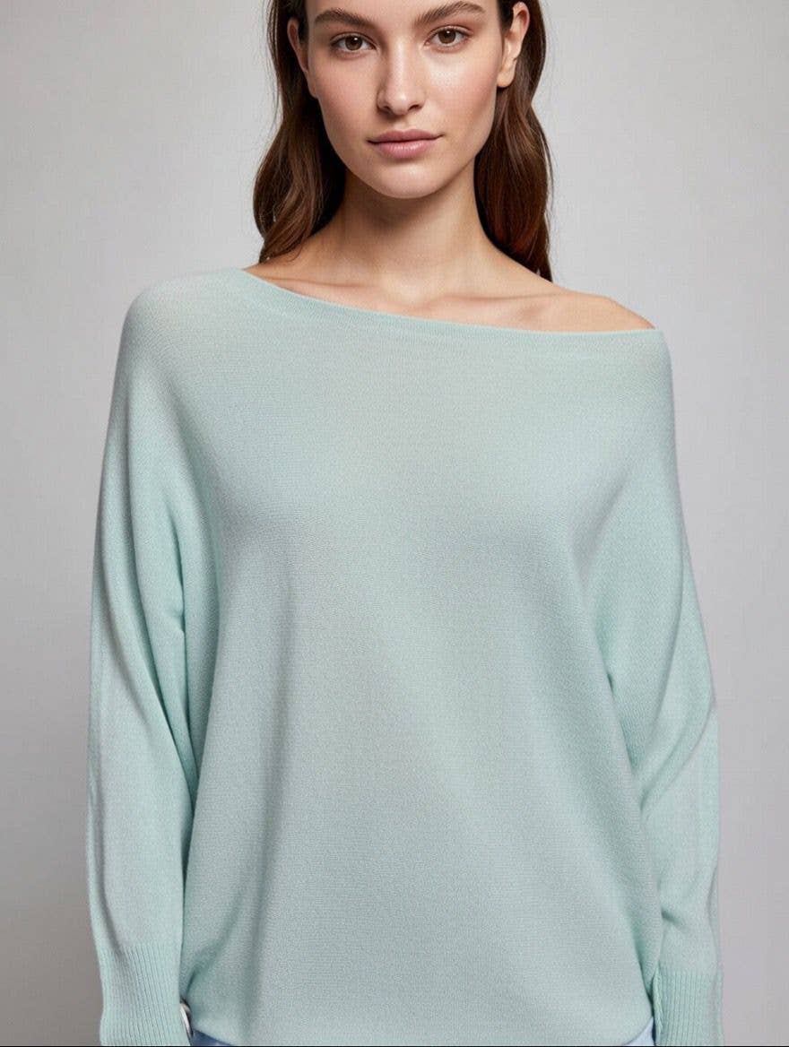 Pearl Back Batwing Knit