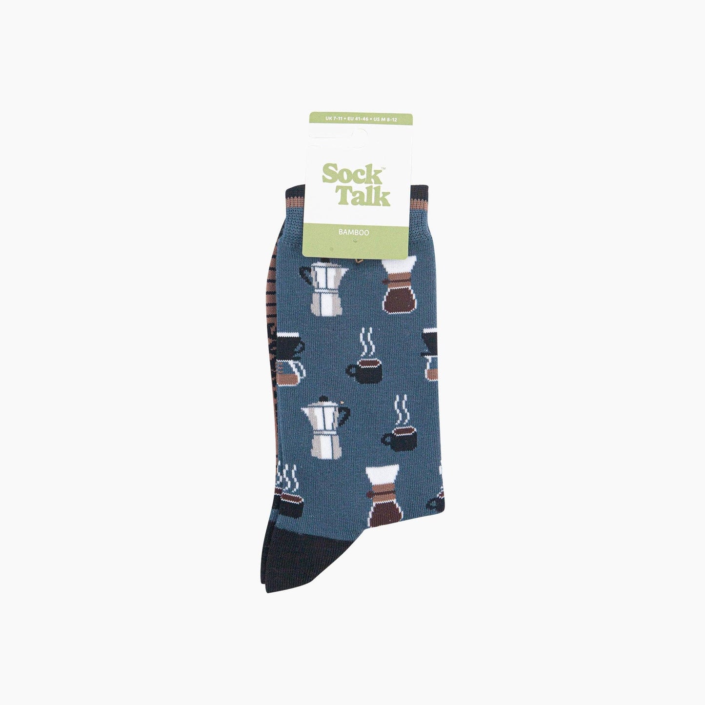 Barista Coffee Men's Bamboo Socks in Teal Green