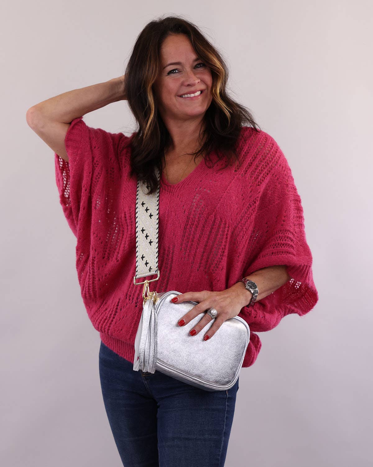 Cadenza Italy Ltd - V Neck Mohair Blend Tunic