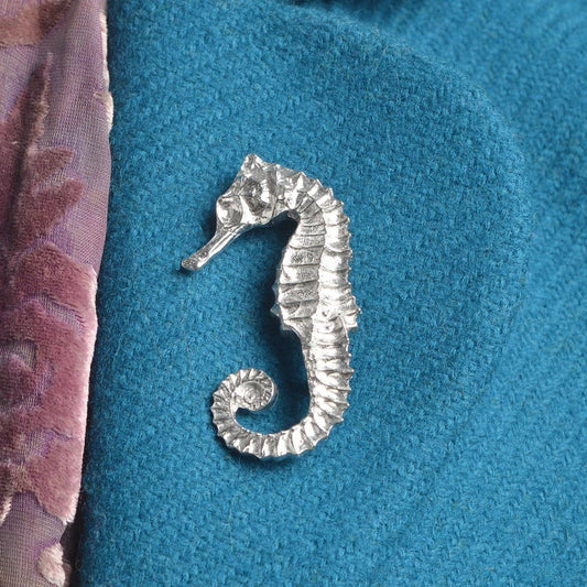 Glover & Smith - Seahorse Brooch, English Pewter Seahorse Gifts