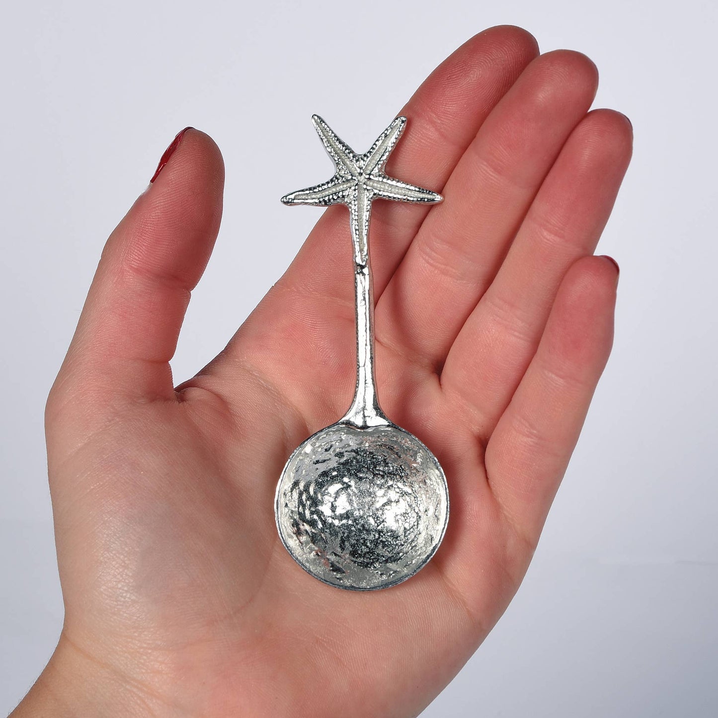 Starfish Pewter Small Sugar Spoon