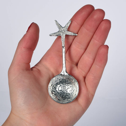 Starfish Pewter Small Sugar Spoon