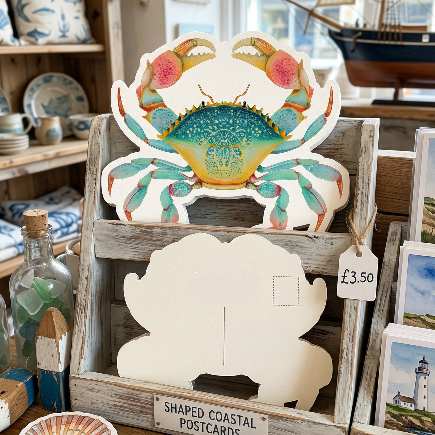 Crabs Seaside Coastal Postcards Stationery Notecards