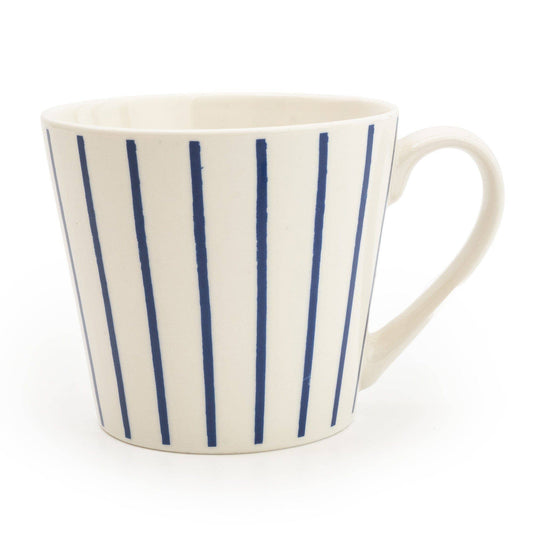 Candlelight Products Ltd - Blue Wide Mug Nautical Stripe