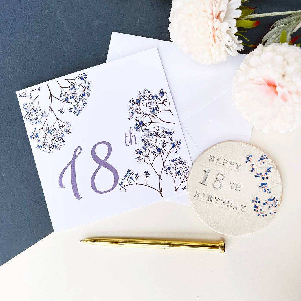 18th Birthday Floral Coaster