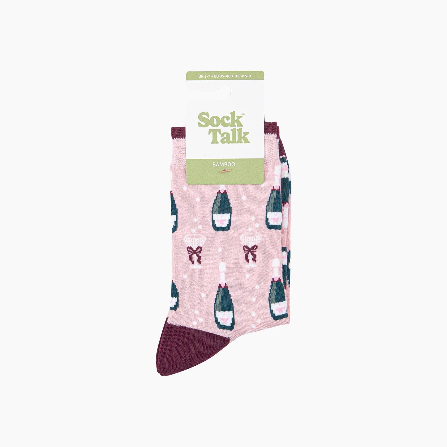 Champagne Women's Bamboo Socks in Soft Pink