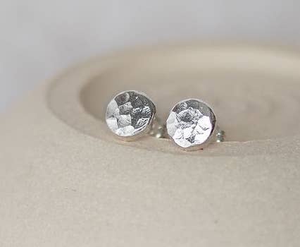 Sterling Silver Nugget Studs - Medium and Small