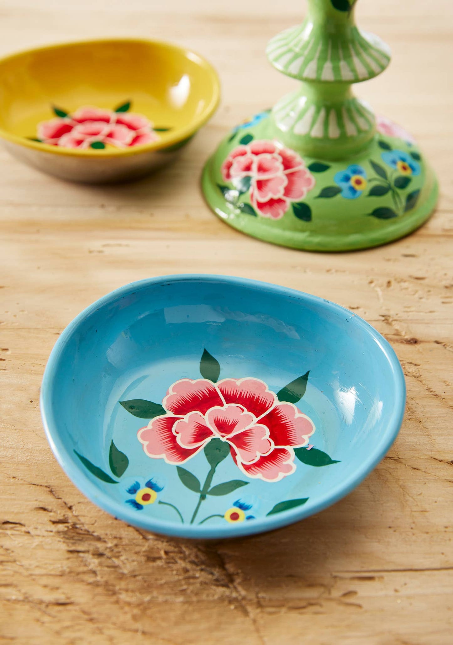 Namaste - Chrysanthemum Hand Painted Trinket Dish