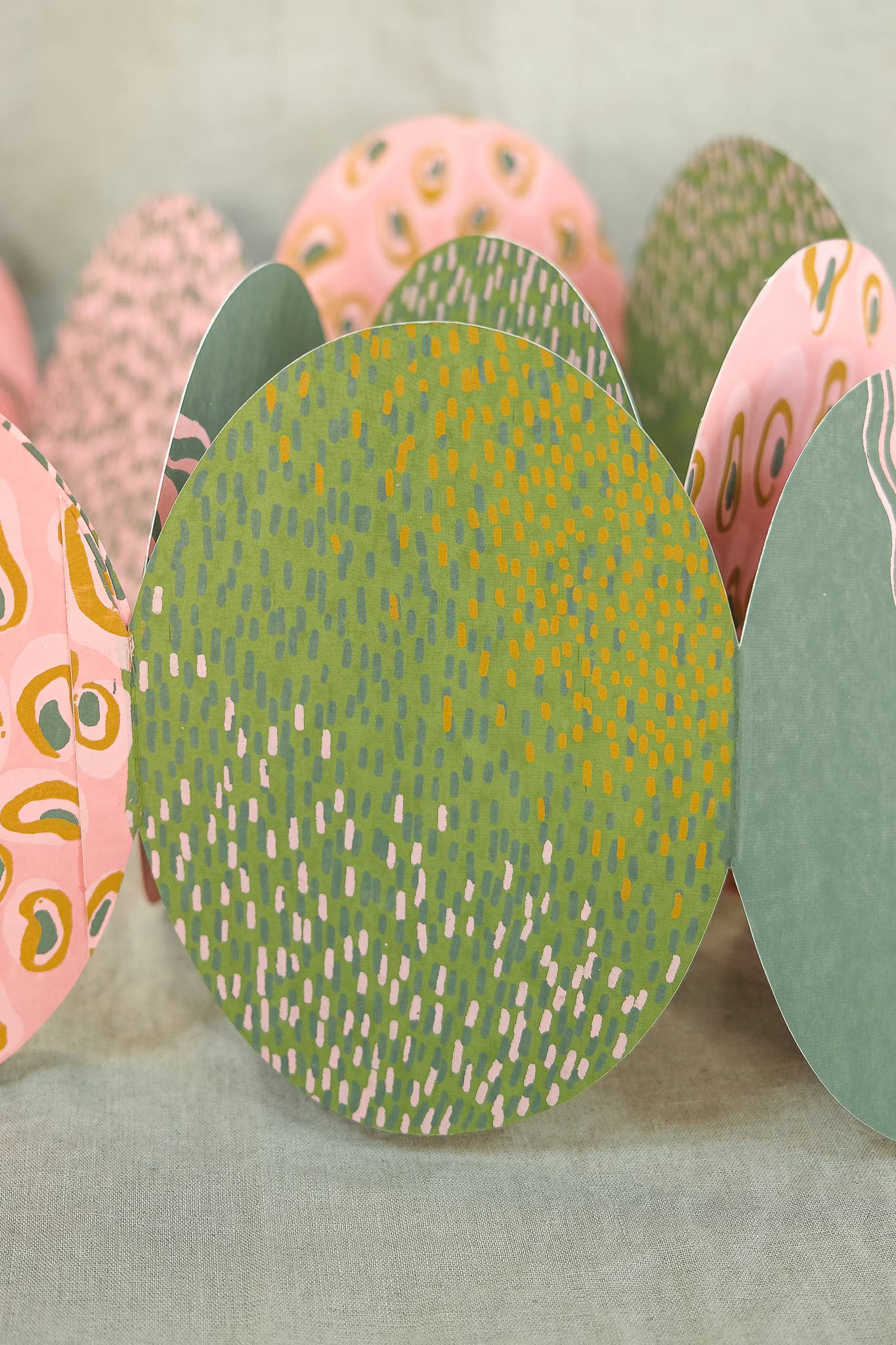 East End Press Pink Eggs Concertina Garland