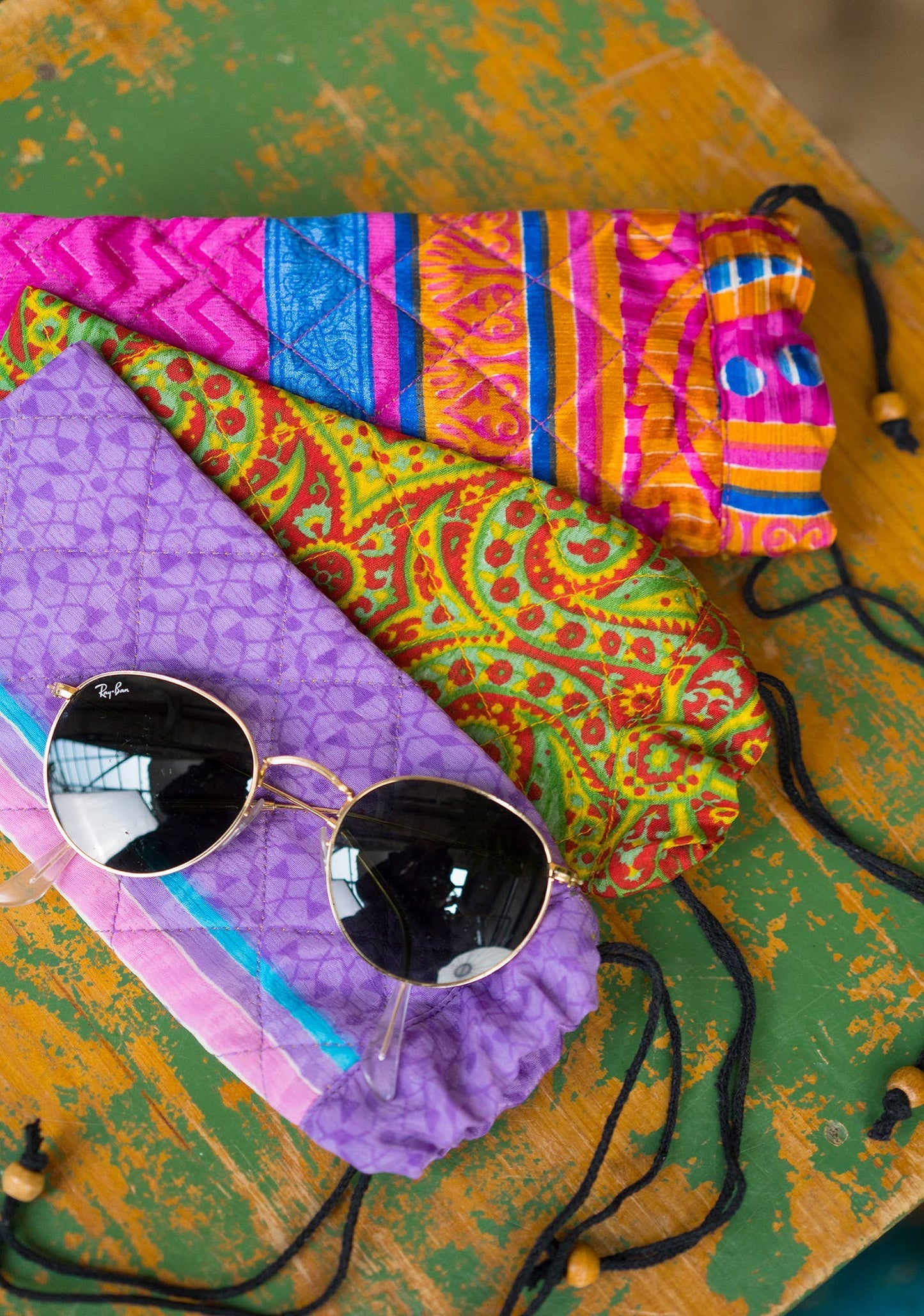 Namaste - Recycled Sari Glasses Case