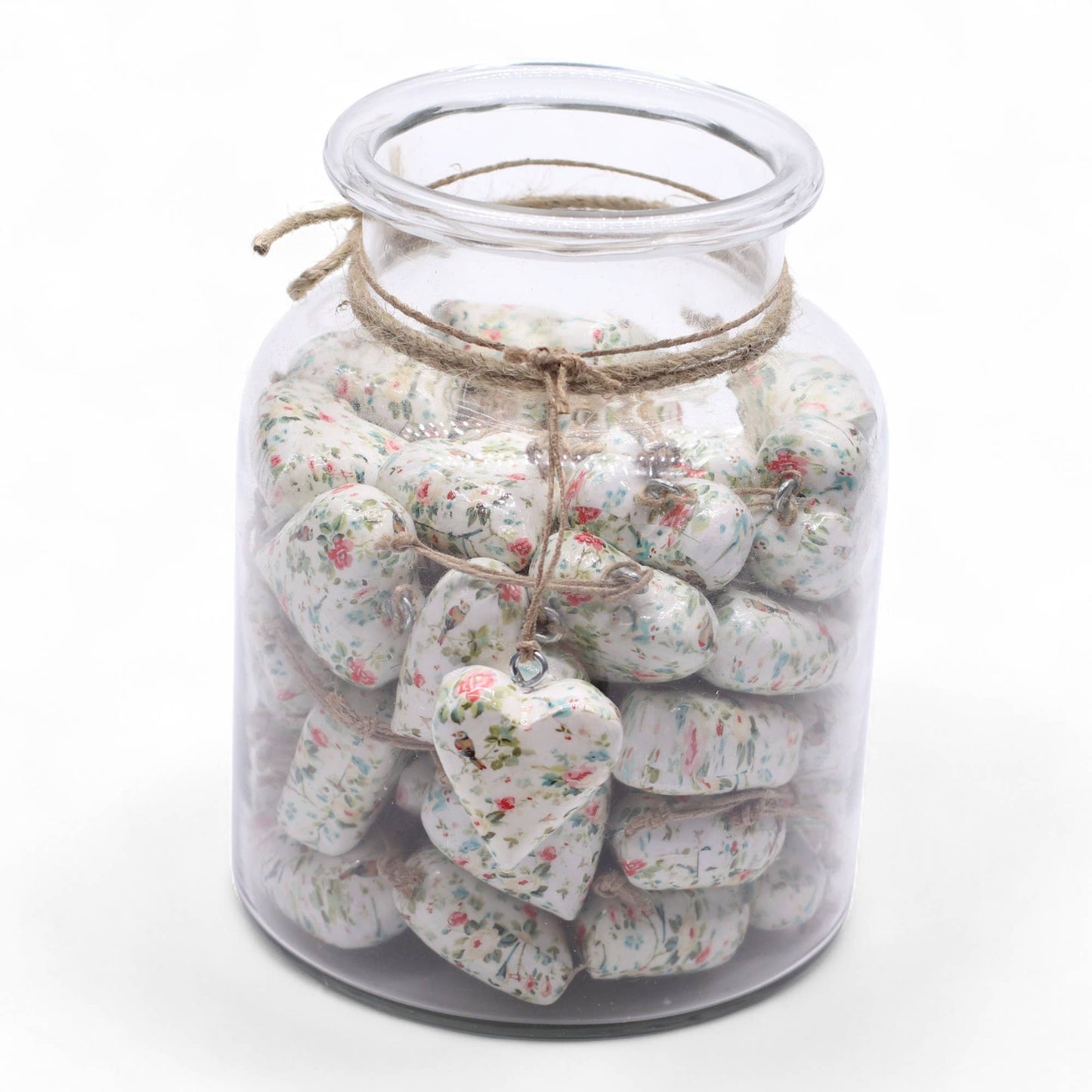 Decor Wood Hearts -  Rose Gold (50) - in Jar
