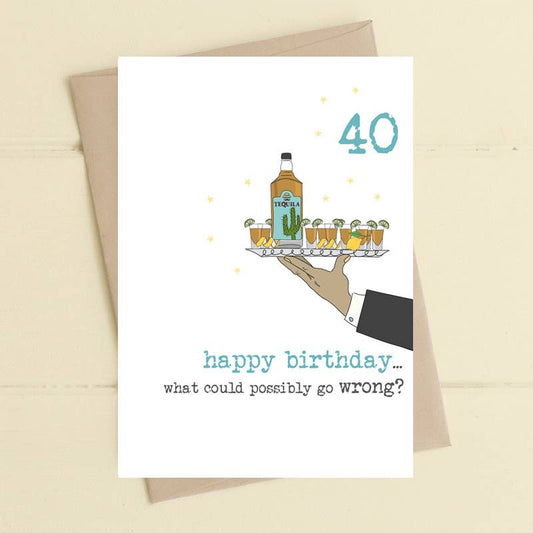 Dandelion Stationery - Happy Birthday Age 40 - Greetings Card