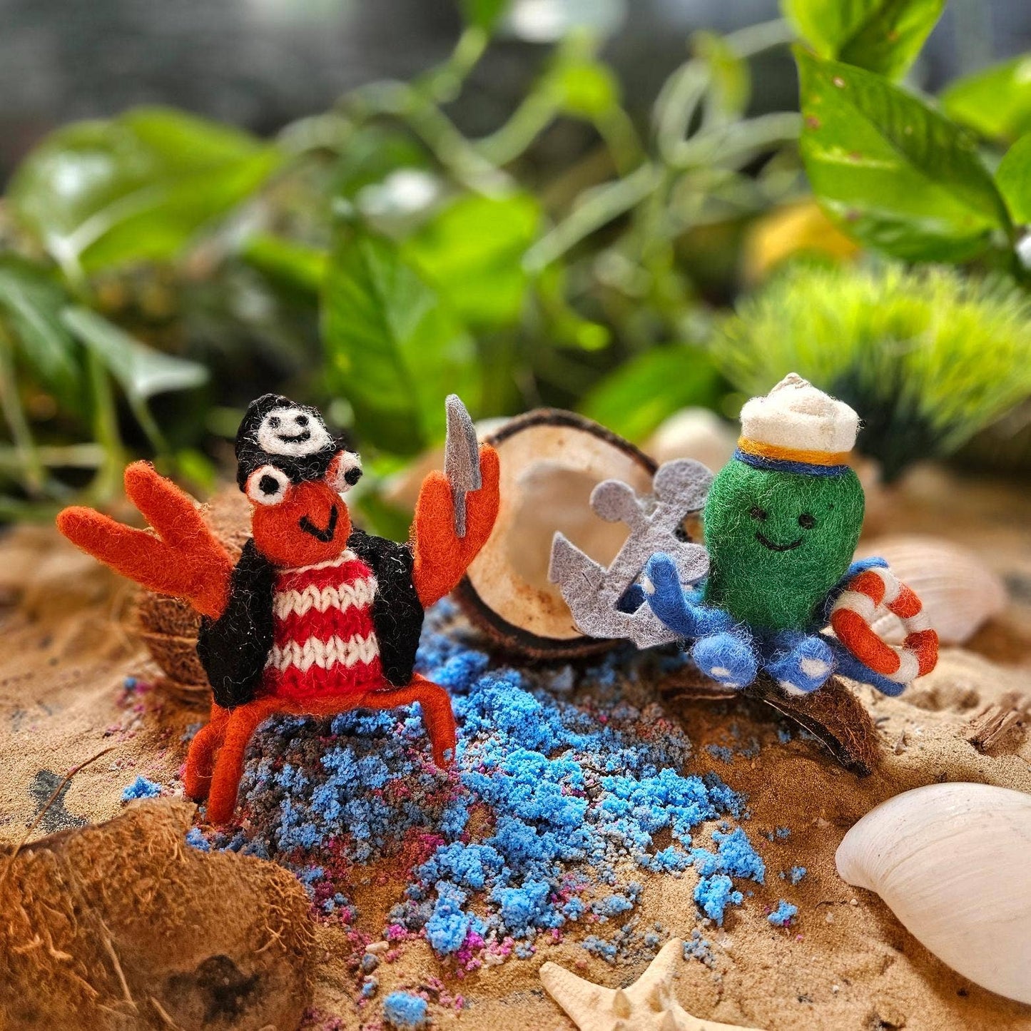 Handmade Felt Captain Odin the Octopus Sealife Decoration
