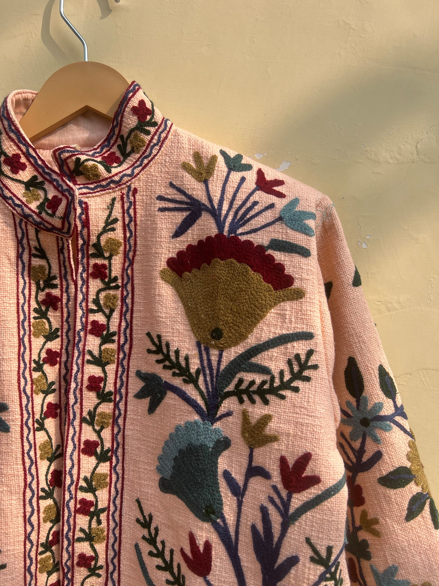 Boho Suzani Jackets, Hand Embroidered Cotton Velvet Quilted