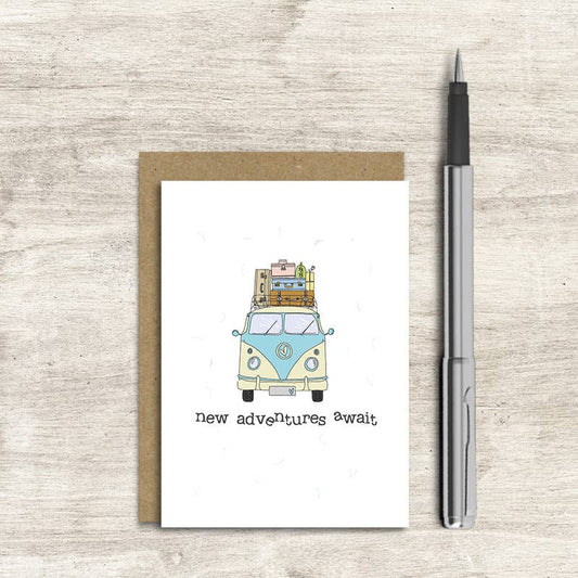 New Adventures Await - (100% Naked) - Greetings Card