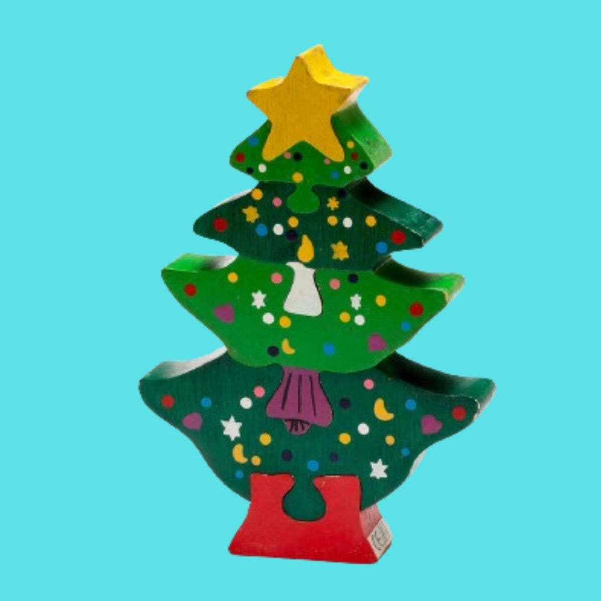 Christmas Tree Wooden Puzzle Seasonal Traditional Wooden Toy