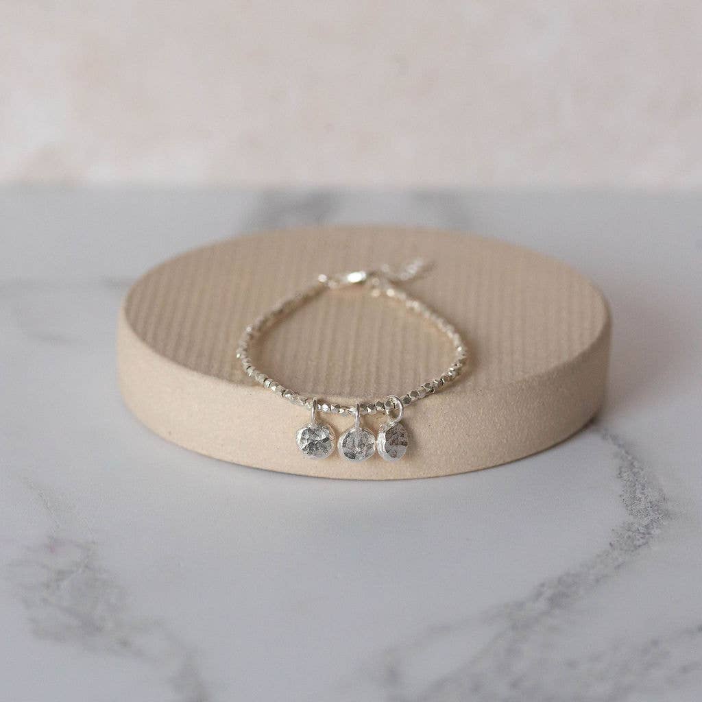 Lucy Kemp Jewellery - Sterling Silver Nugget Charm Bracelet