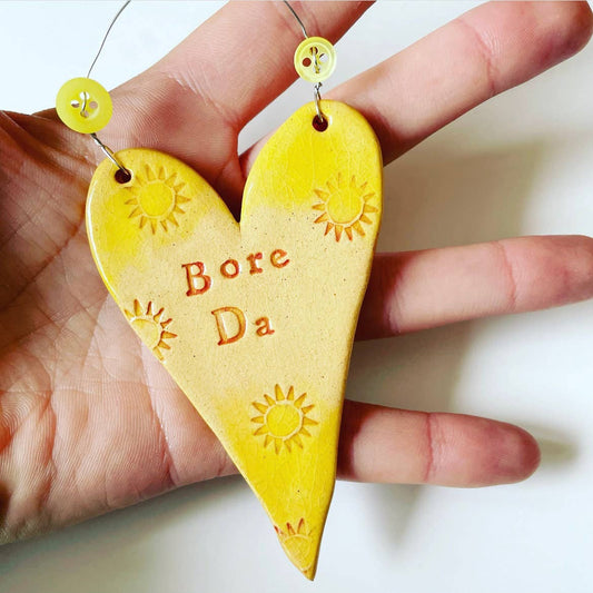 Love & Lovelier - Bore Da Ceramic Hanging Heart